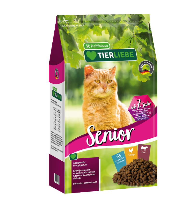 TIERLIEBE Katzen-Trockenfutter Senior